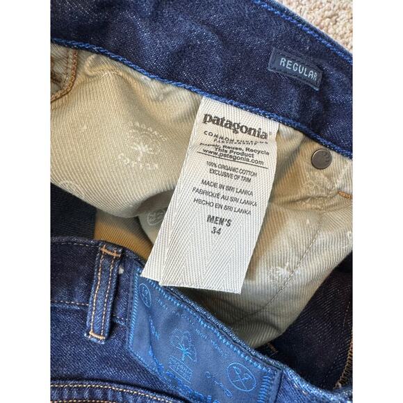 Patagonia Iron Clad men’s Blue Denim jean size 34x32 - Picture 7 of 9